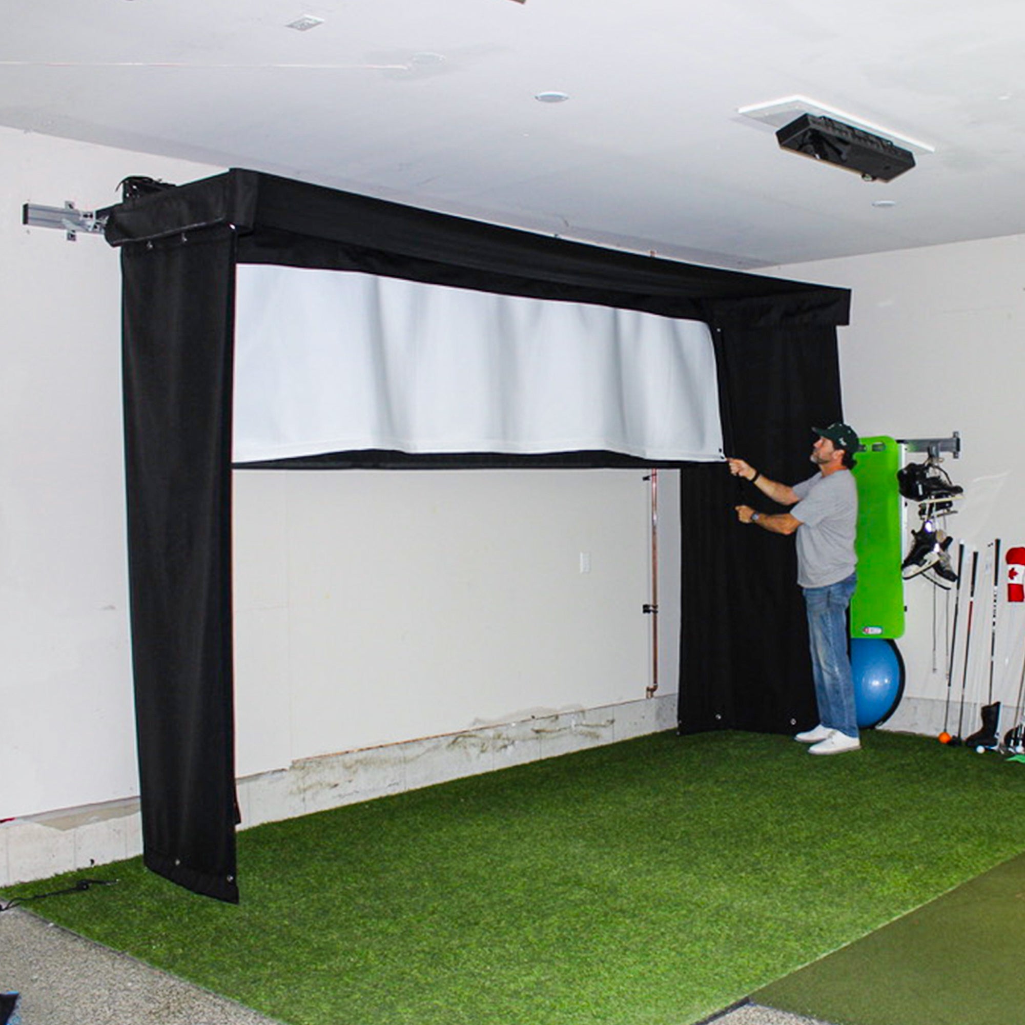 SportScreen Vanish LITE Retractable Golf Simulator Enclosure