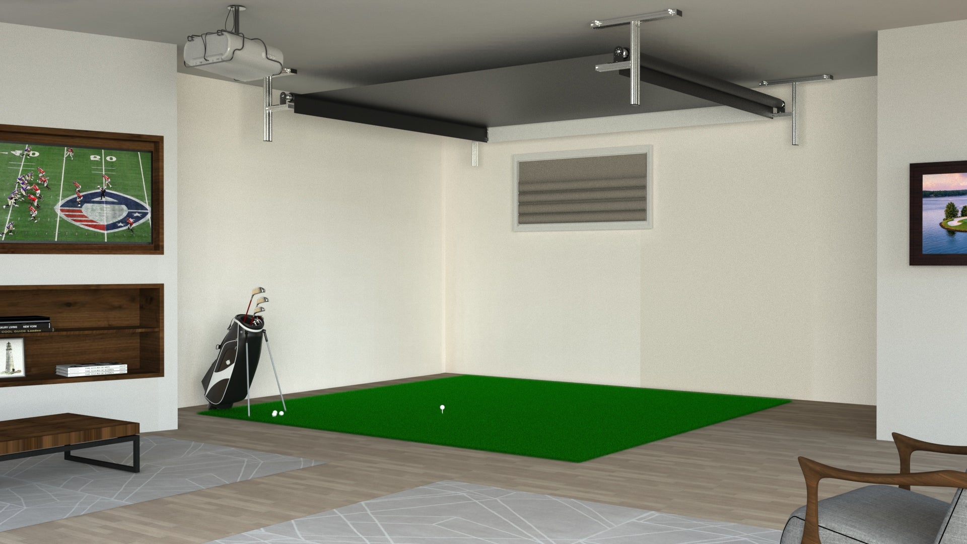 SportScreen Vanish Retractable Golf Simulator Enclosure