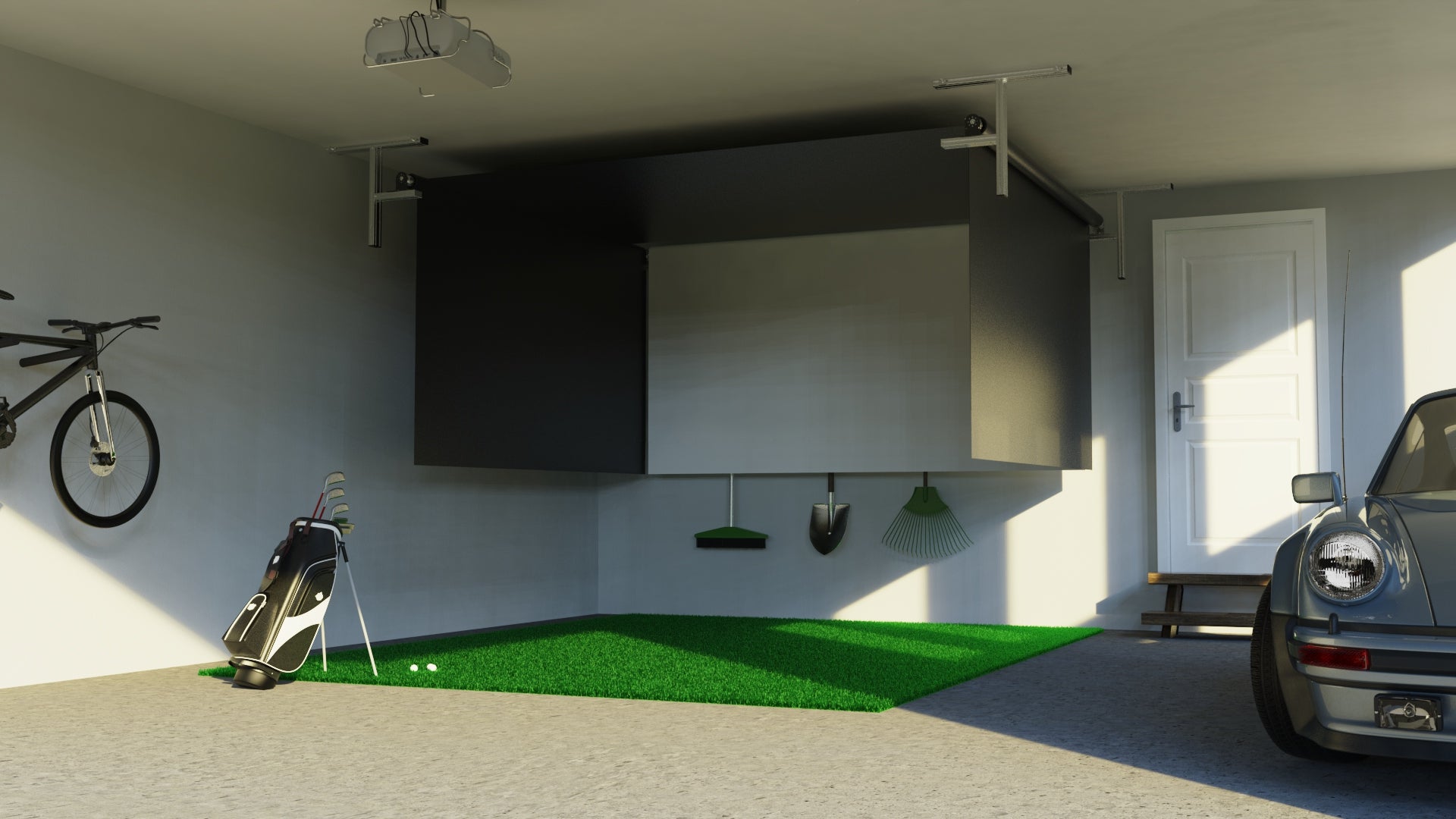 SportScreen Vanish Retractable Golf Simulator Enclosure