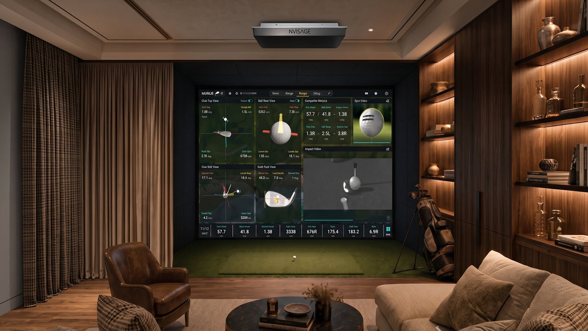 Nvisage N1 Overhead Launch Monitor with Wedge Bay™ HD Space-Saver Golf Simulator