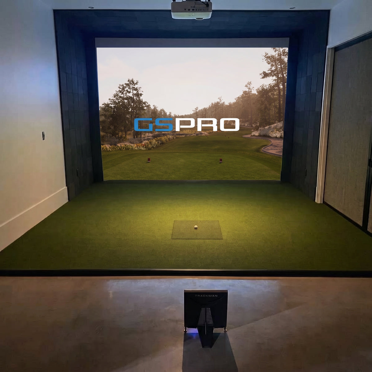Built-In Golf Simulator Enclosure