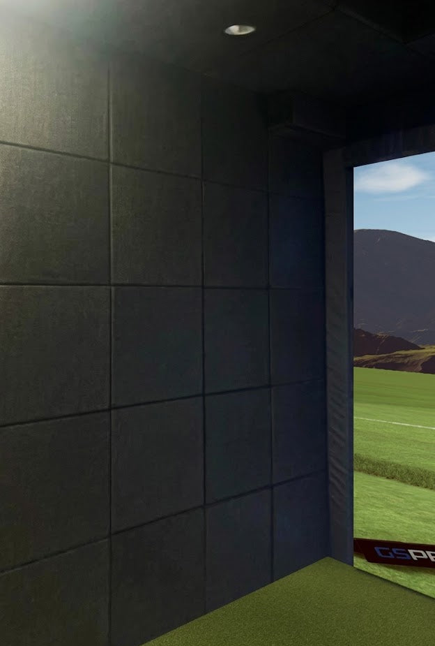 Golf Simulator Wall Padding Tiles and Padded Ceiling Panels