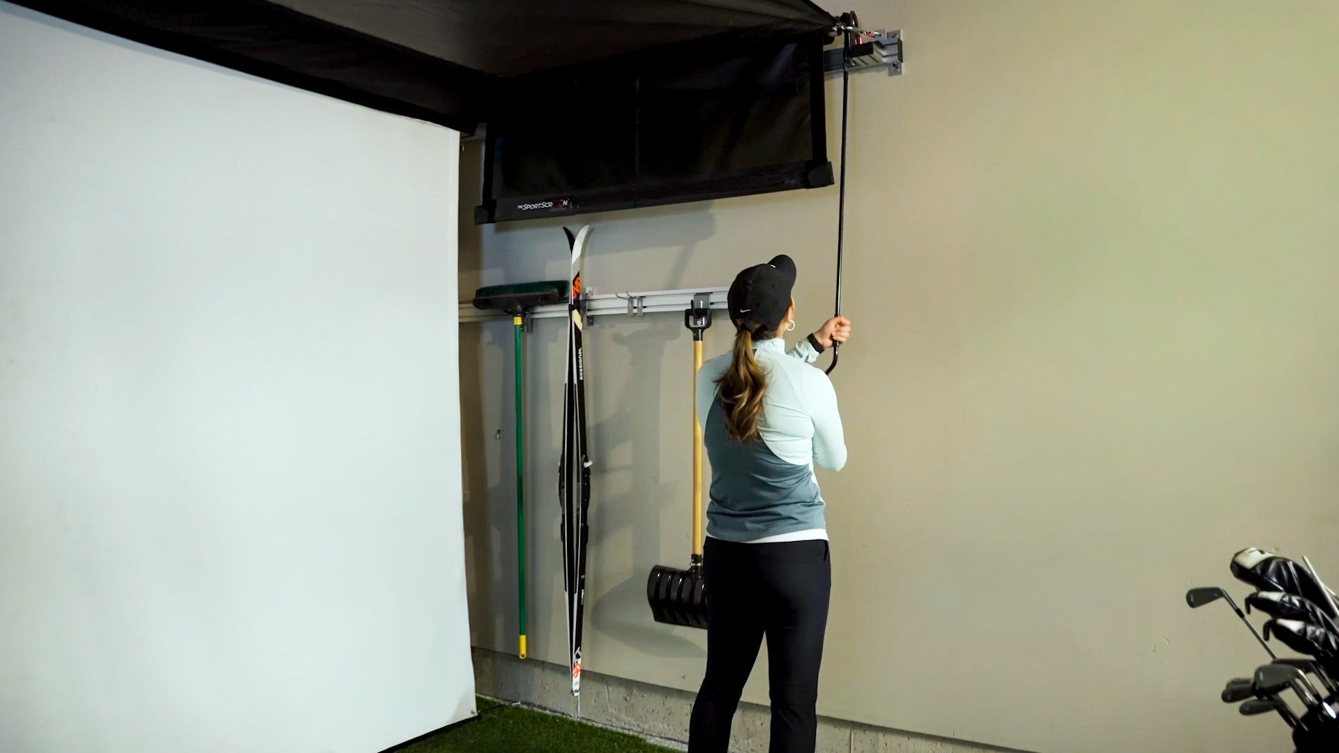 SportScreen Vanish Retractable Golf Simulator Enclosure