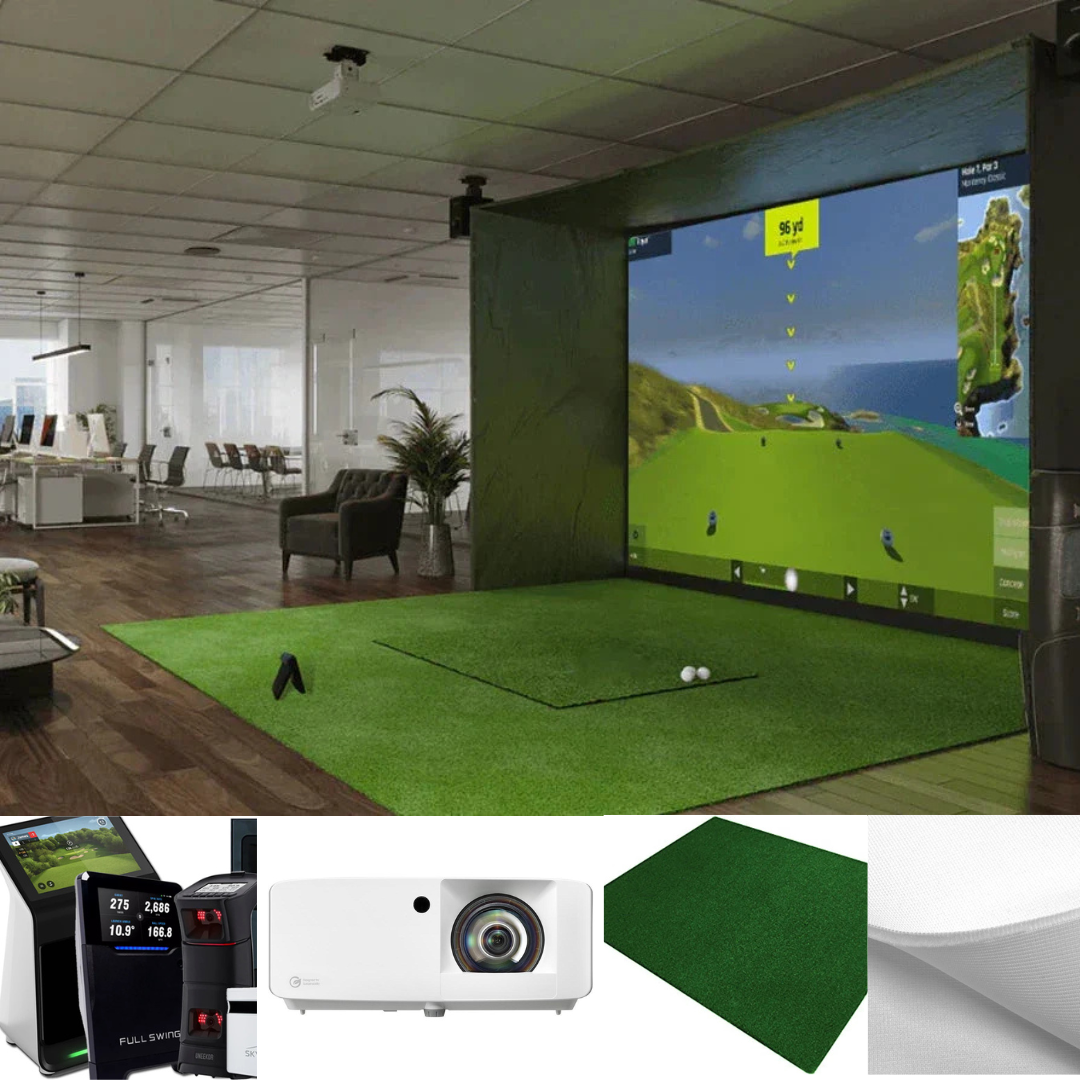 MegaStudio Bay™ Commercial Golf Enclosure with 4K Short-Throw Golf Projector Bundle