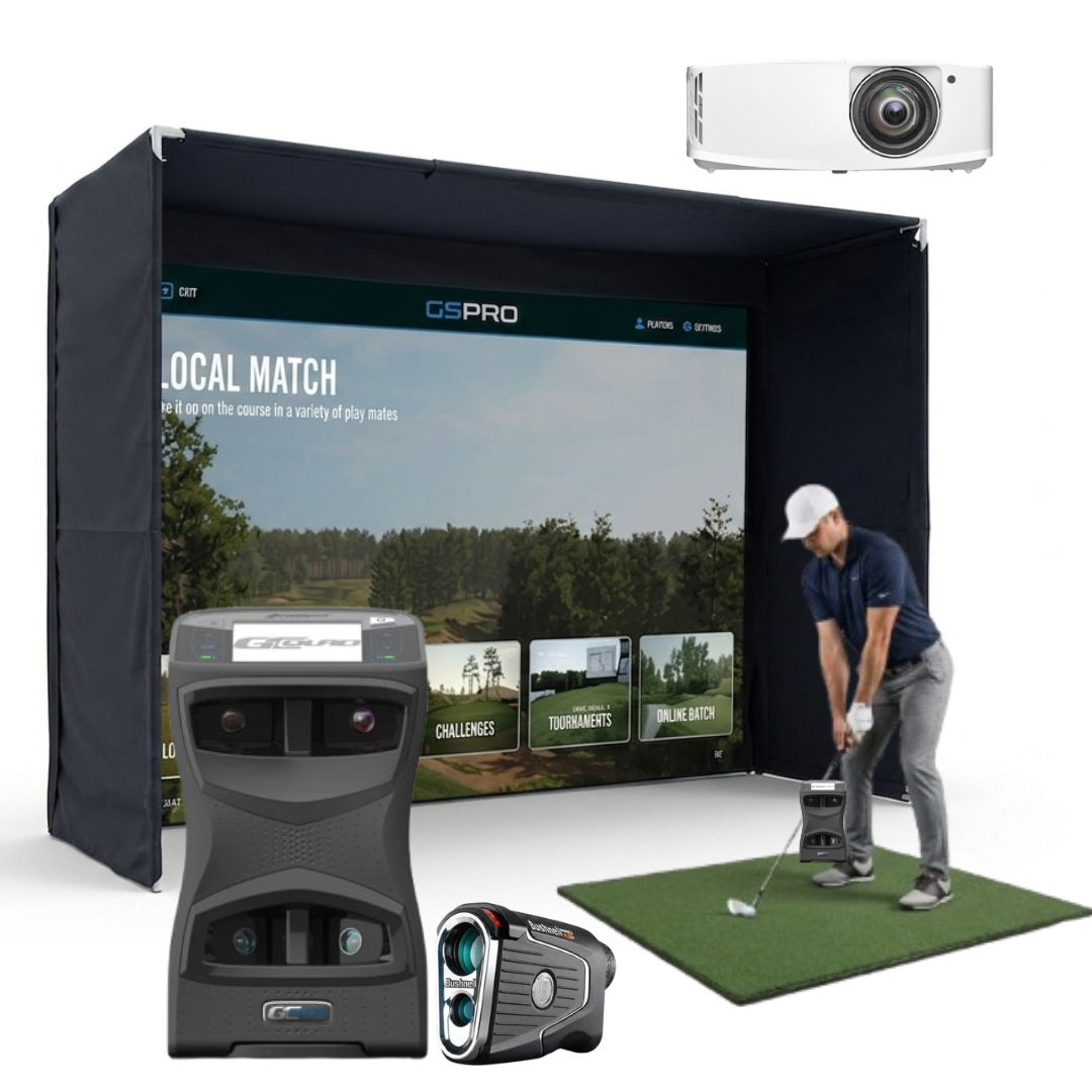 Foresight GCQuad Launch Monitor with Guardian Bay Package Premium Golf Simulator Studio