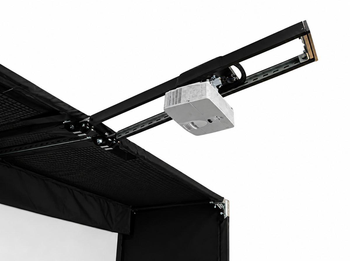 OptiBay™ Golf Enclosure with Projector Mount | Premium 4K Impact Screen, Padding System for High-Ceiling Rooms