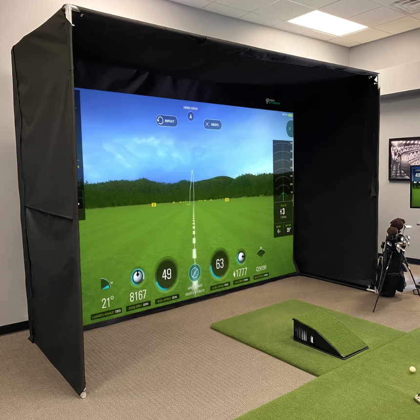 Foresight GCQuad Launch Monitor with Guardian Bay Package Premium Golf Simulator Studio