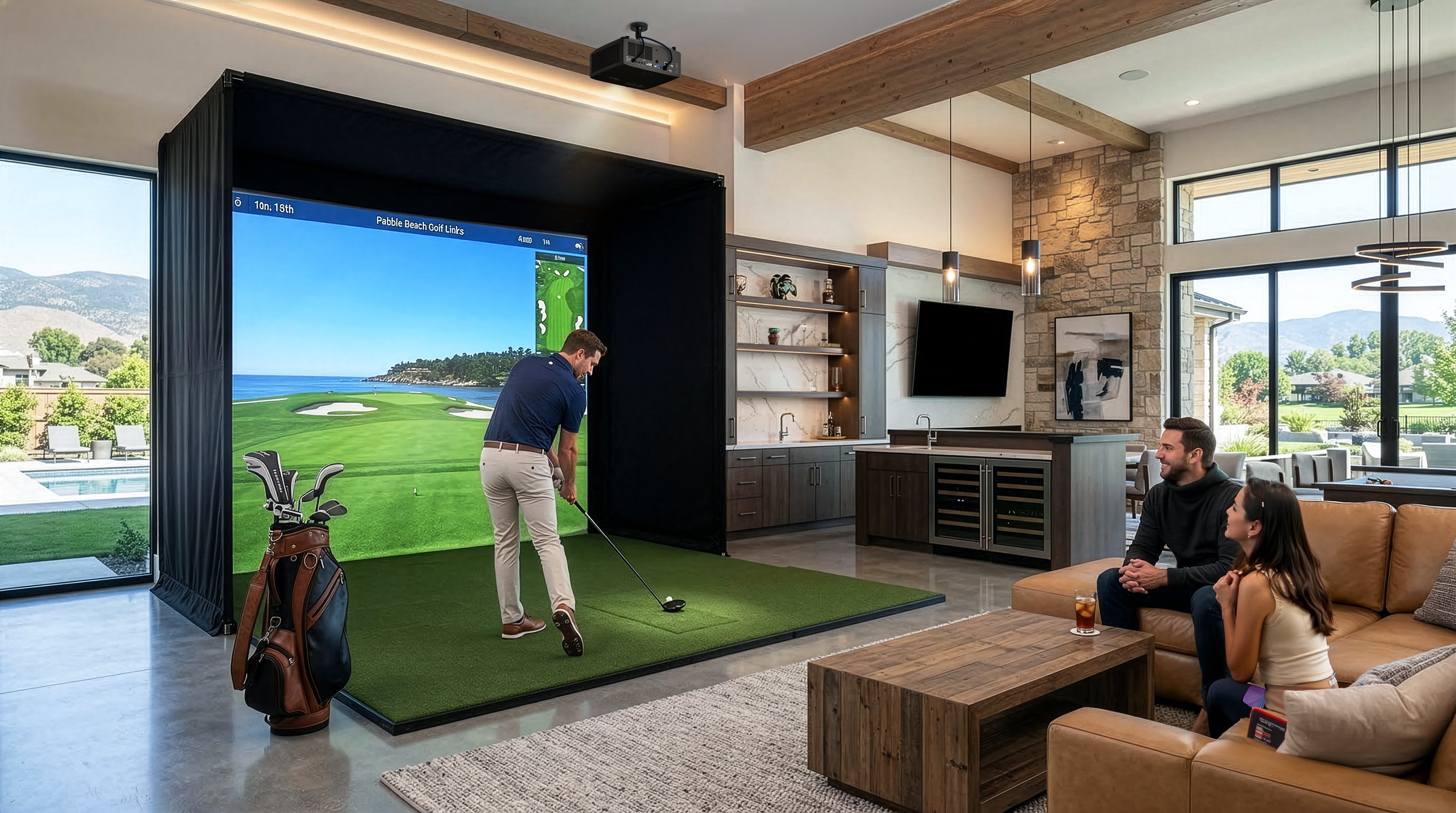Optoma Indoor Golf Simulator Projector 4K Short Throw Laser 5000lm ZK521ST