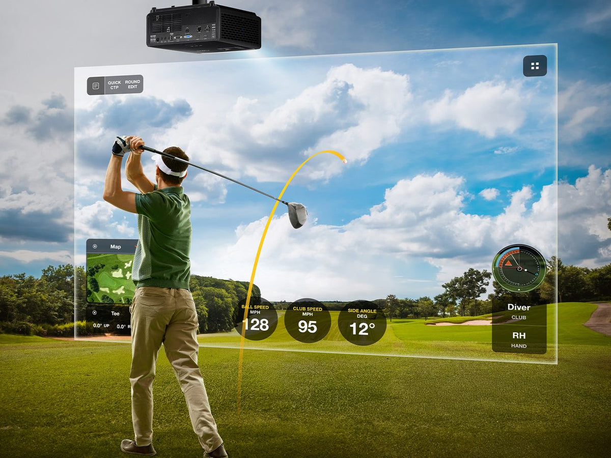 Optoma GT2400HDR 1080p Short Throw Golf Simulator Projector - 4200 Lumens Laser (Garage)
