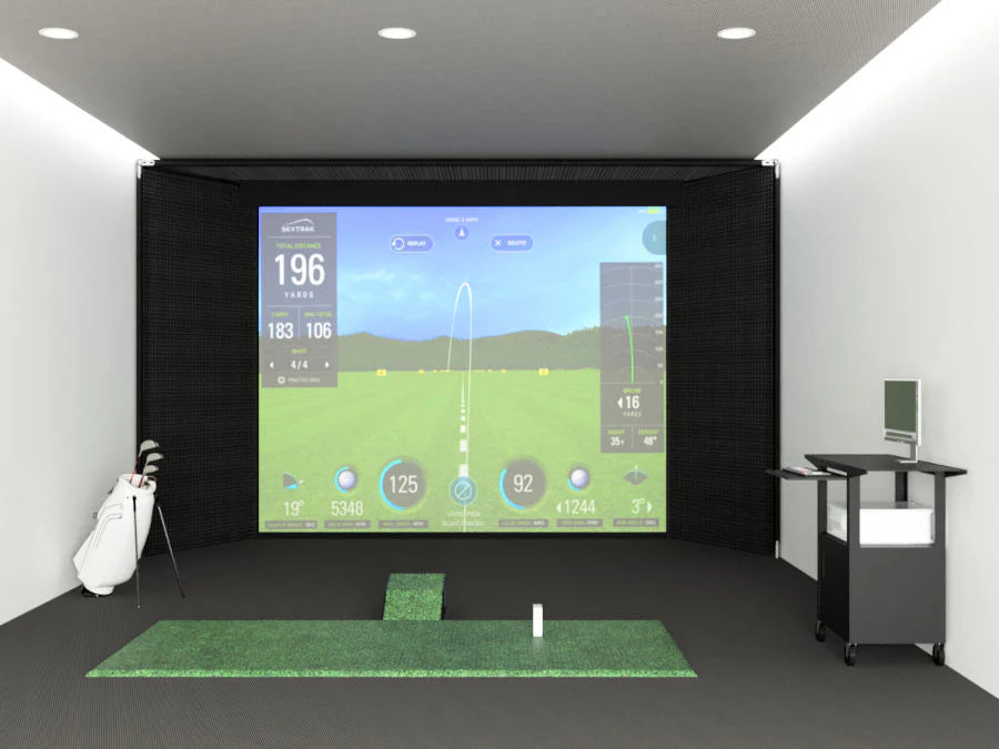 MegaStudio Bay™ Commercial Golf Enclosure with 4K Short-Throw Golf Projector Bundle