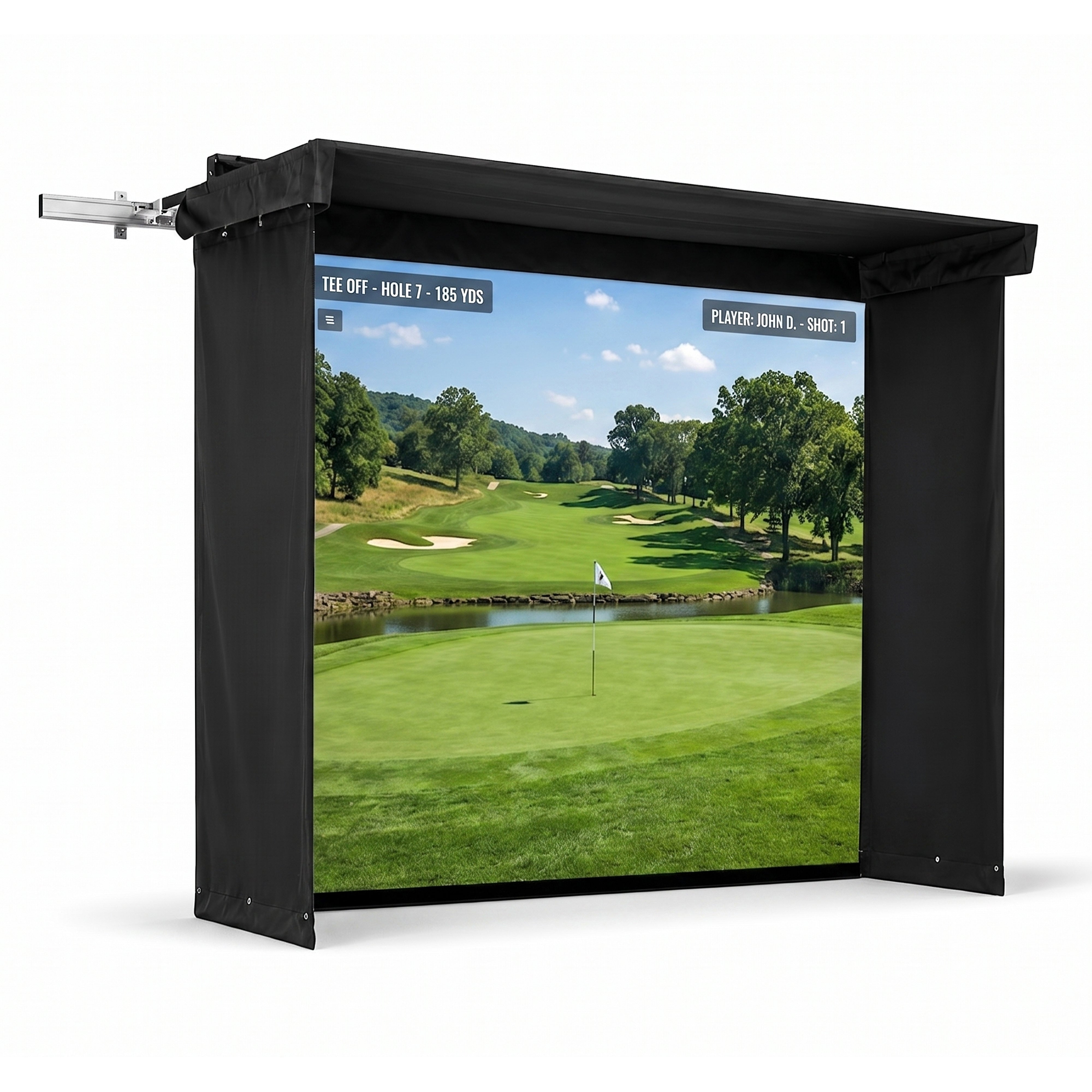 SportScreen Vanish LITE Retractable Golf Simulator Enclosure