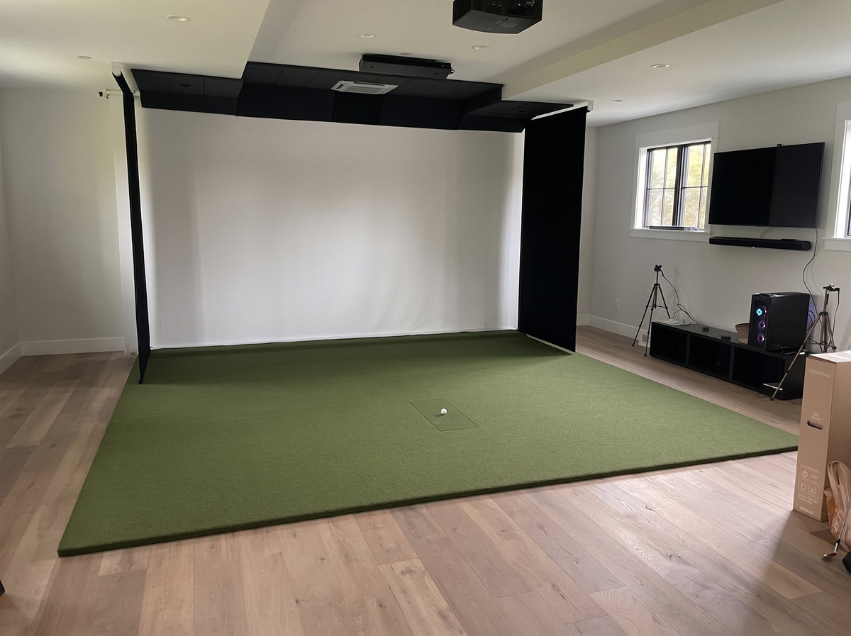 Motorized Retractable Golf Simulator Impact Screen