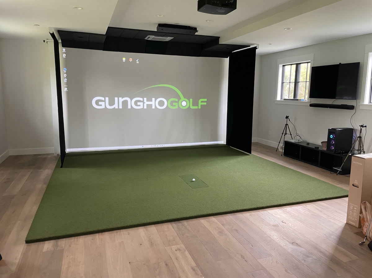Motorized Retractable Golf Simulator Impact Screen