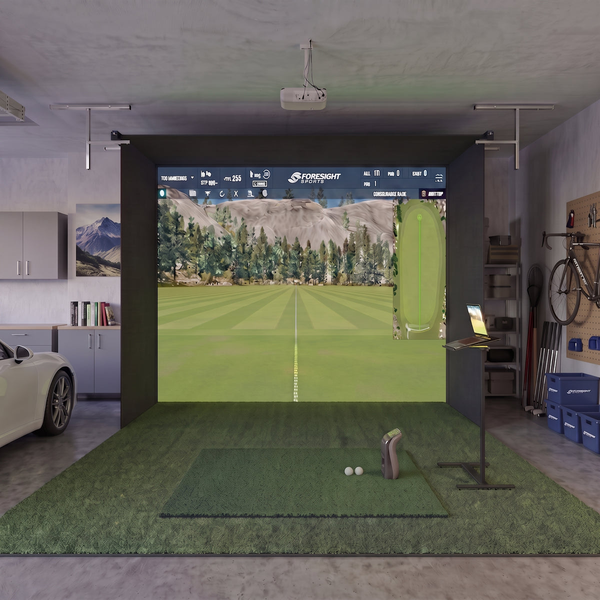 Foresight Sports GC3 Retractable Golf Simulator For Home