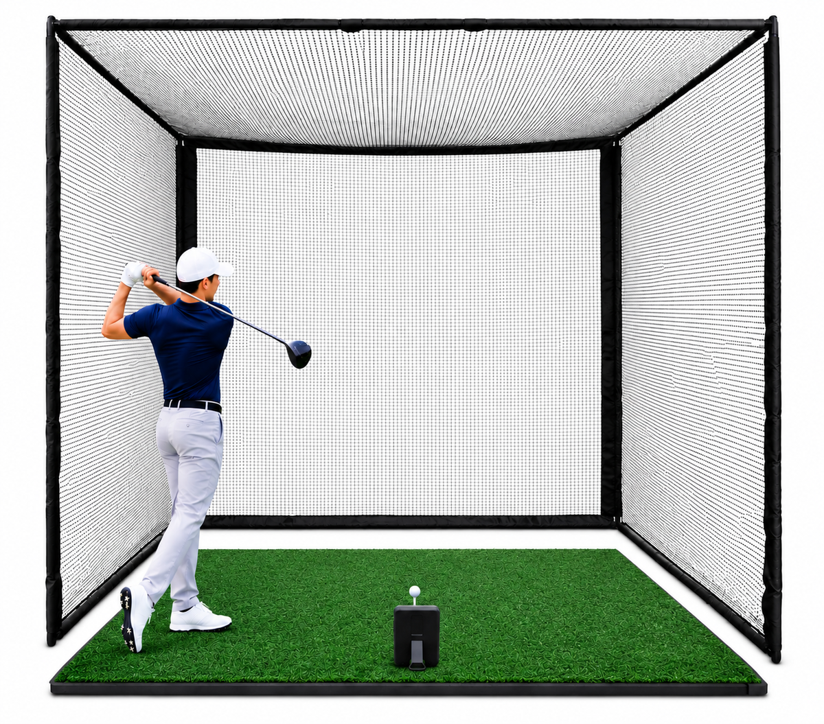Shot Scope LM1 Complete Practice Bay | 10' Enclosure, Launch Monitor & Hitting Mat Bundle