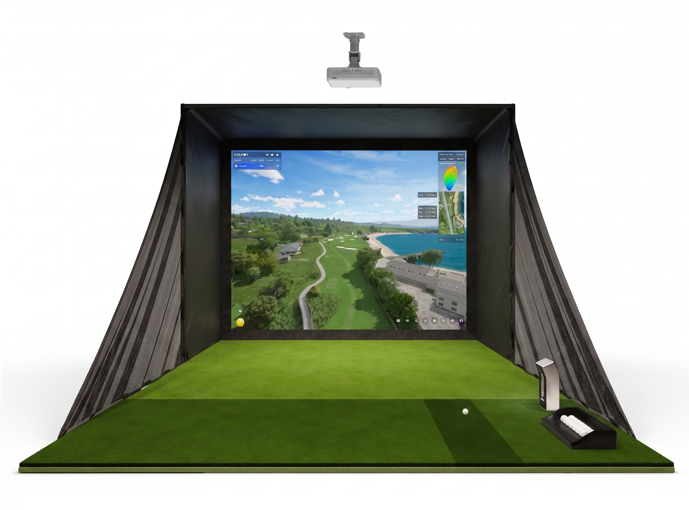 Golfjoy PGS Personal Golf Simulator - Turney Full Package