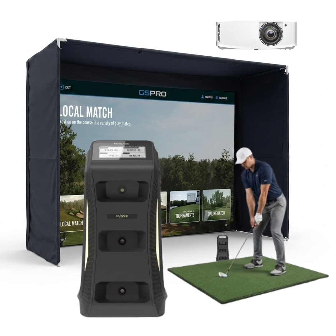 Nvisage Neo-E Launch Monitor with Guardian Bay™ Golf Simulator Studio