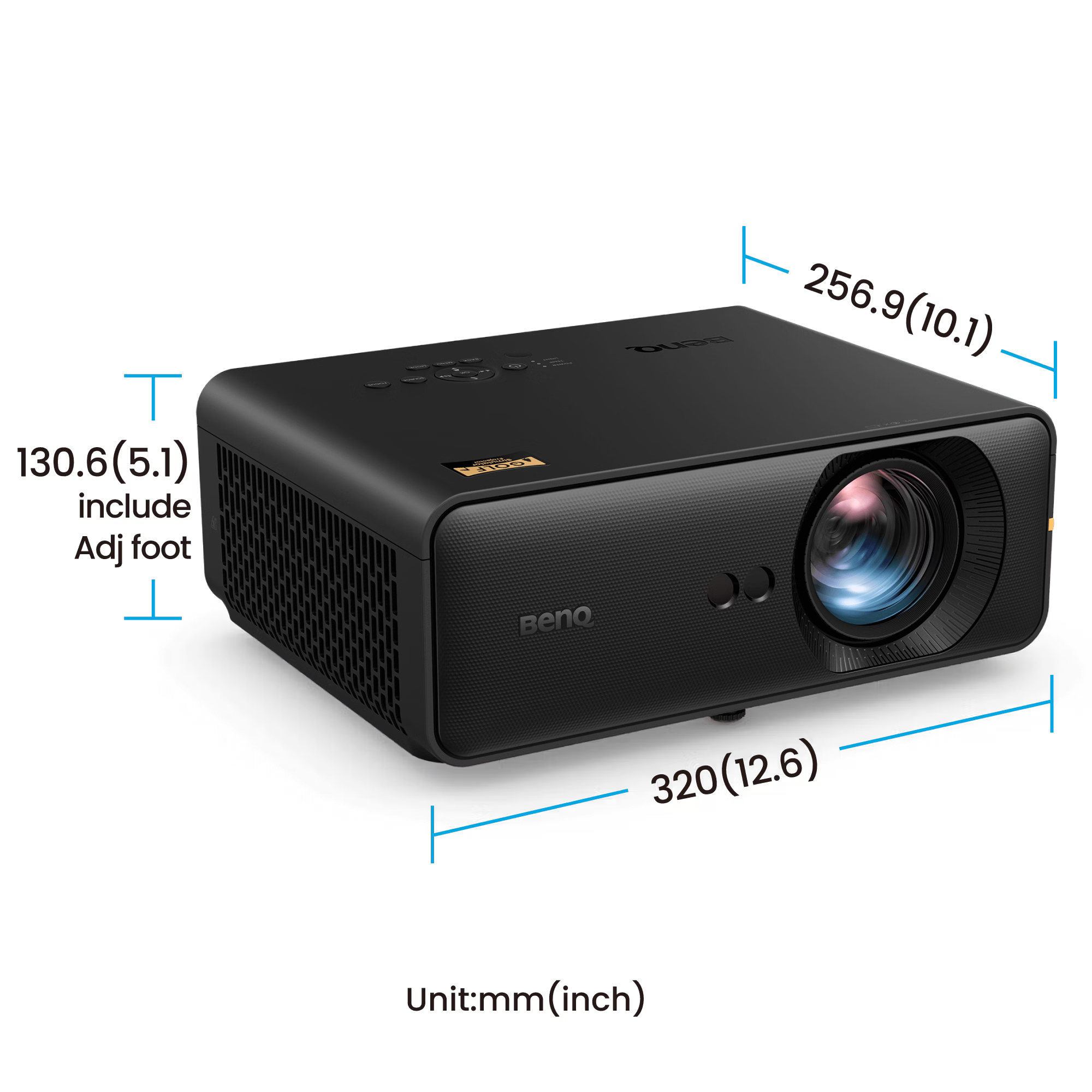 BenQ AH500ST 4000lm Ultra Short Throw Laser Golf Simulator Projector - Built for Home & Garage Sims
