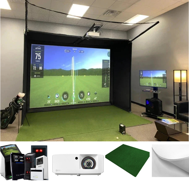 Insta Bay™ DIY Enclosure with 4K Short-Throw Golf Simulator Projector Bundle | Home Studios
