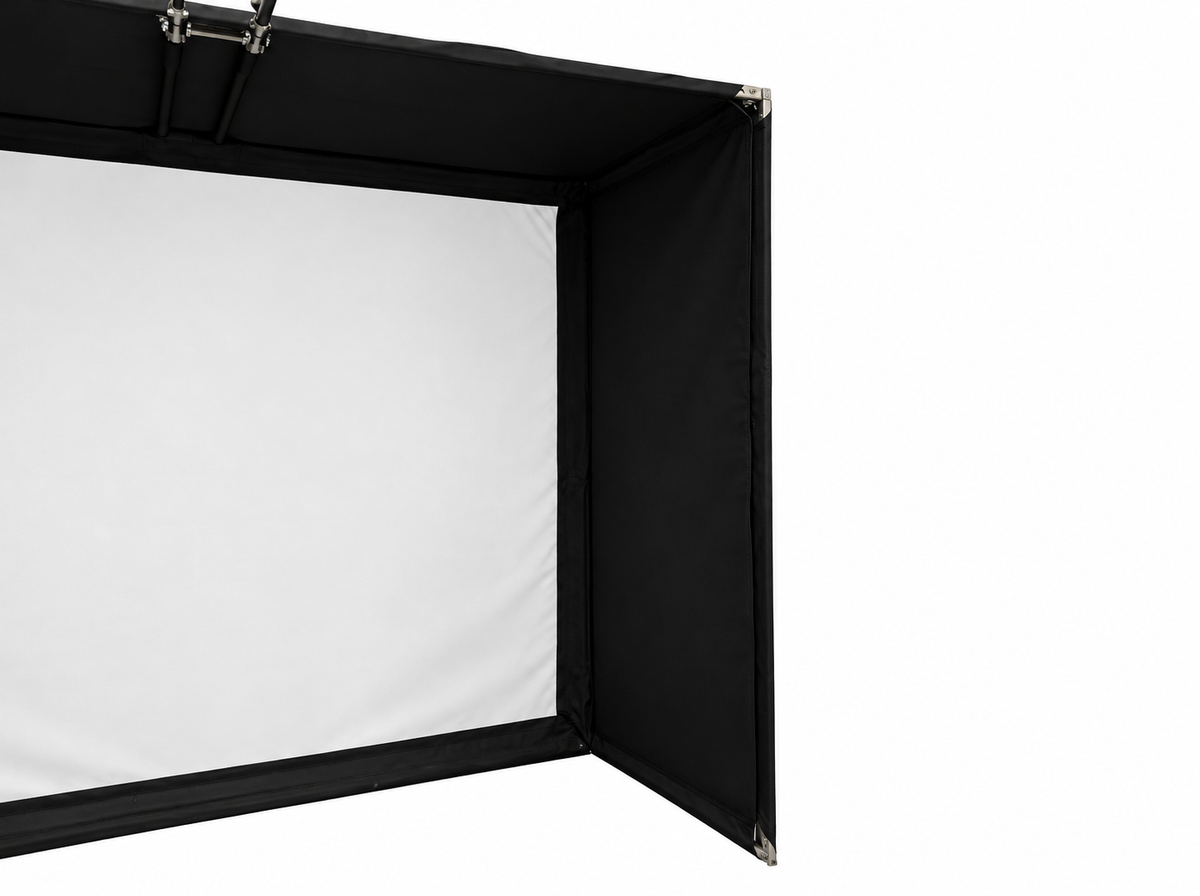 OptiBay™ Golf Enclosure with Projector Mount | Premium 4K Impact Screen, Padding System for High-Ceiling Rooms