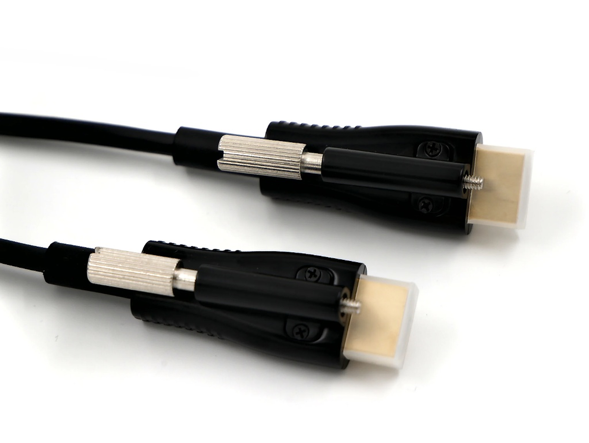 Fiber Optic HDMI 2.1 Cable for Golf Simulators - 8K Locking Cord (33ft-50ft) Surfthing