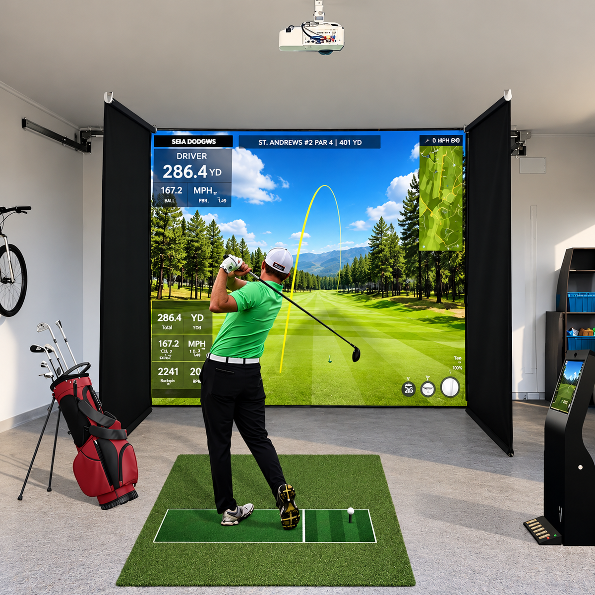 ImpactSports Motorized Retractable Enclosure (Garage/Home/Multi-Purpose Rooms)
