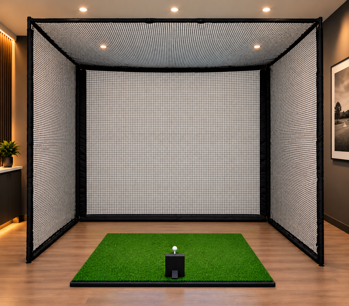 Shot Scope LM1 Complete Practice Bay | 10' Enclosure, Launch Monitor & Hitting Mat Bundle