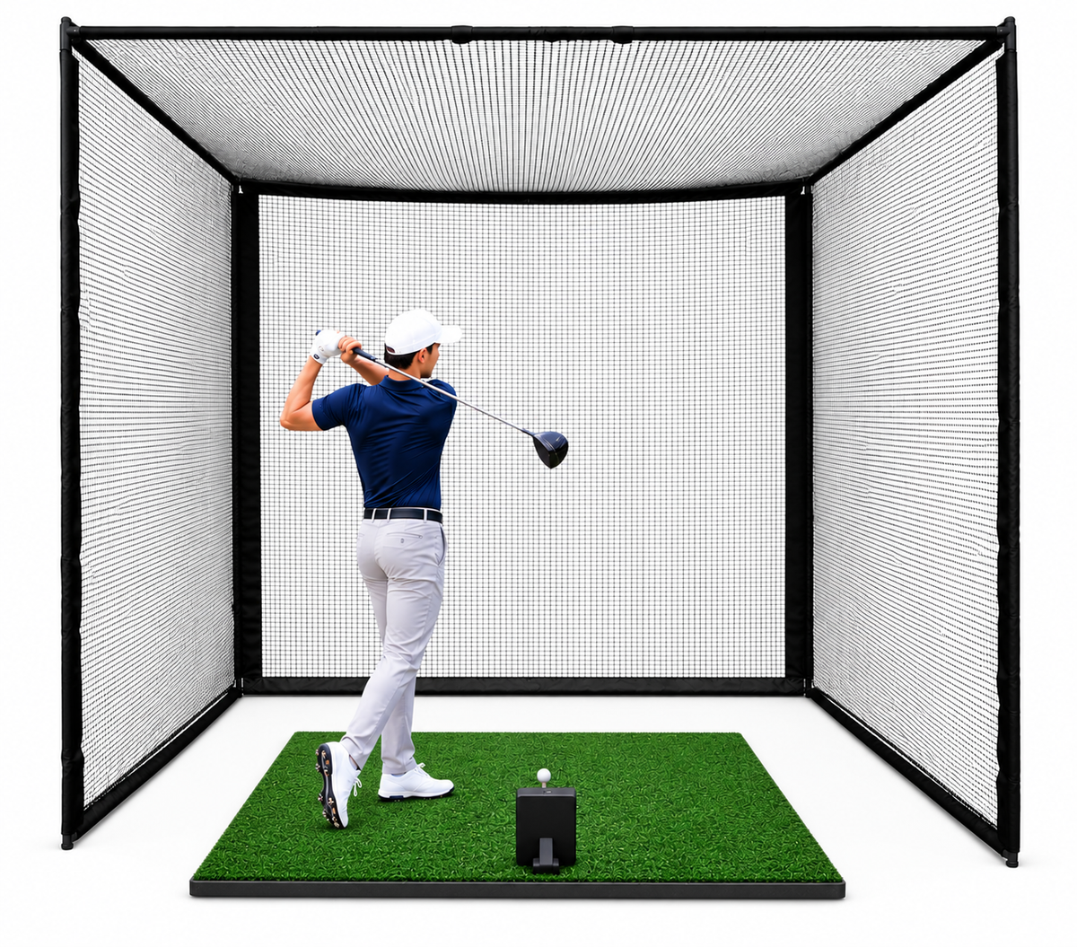Shot Scope LM1 Complete Practice Bay | 10' Enclosure, Launch Monitor & Hitting Mat Bundle