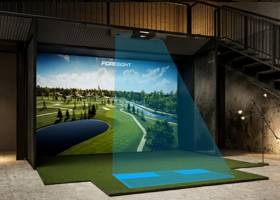 Foresight Falcon Launch Monitor with Guardian™ Bay Premium Golf Simulator Studio