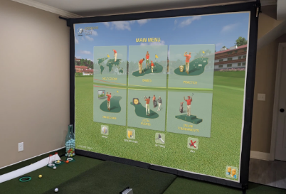 Wedge Bay™ Golf Simulator Enclosure for Small Rooms
