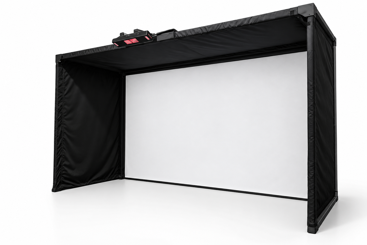 Parlour Series Golf Simulator Enclosure with Overhead Launch Monitor Ready Bay – Home & Commercial Studio