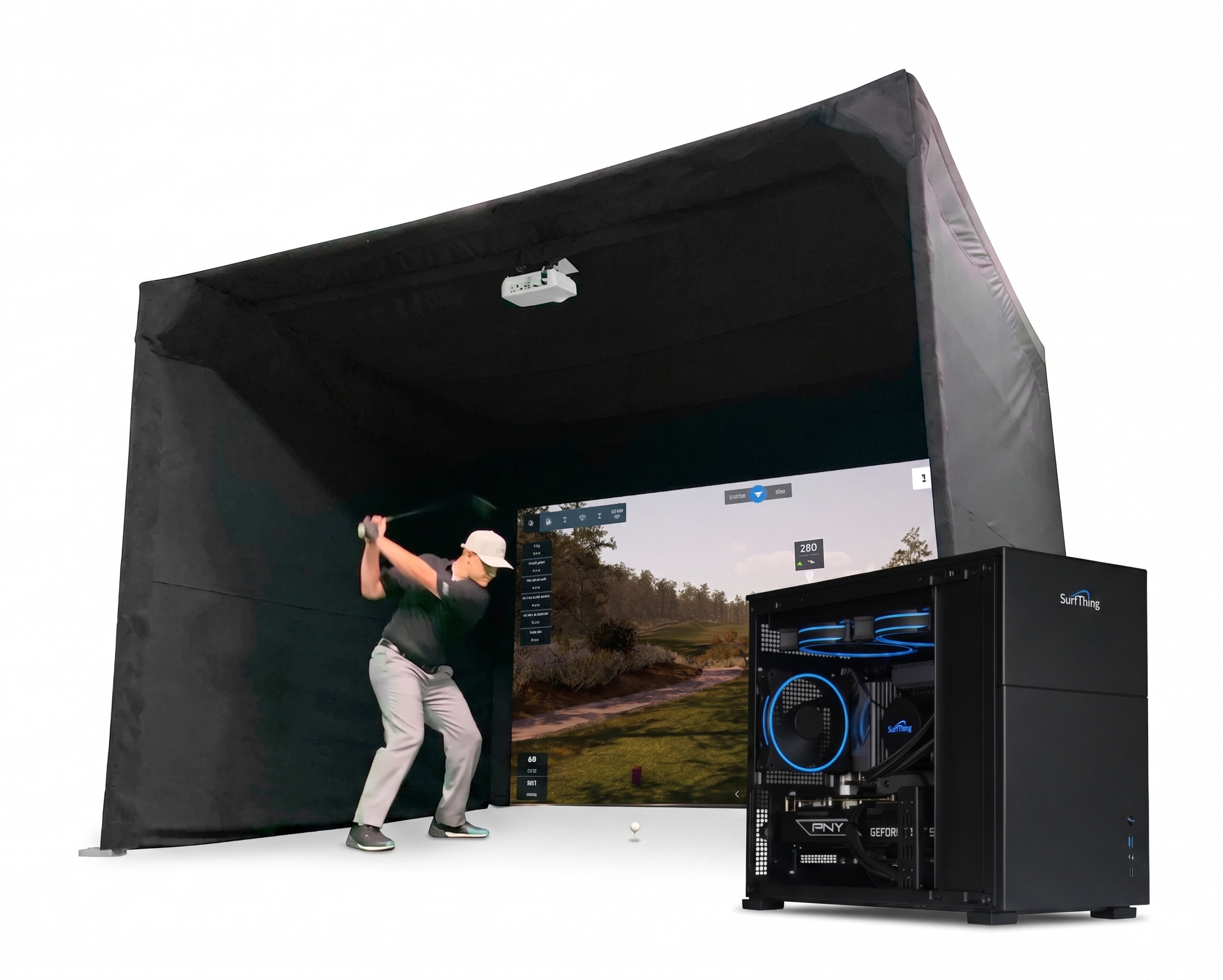 SurfThing SG3 5802 Golf Simulator and Gaming Computer